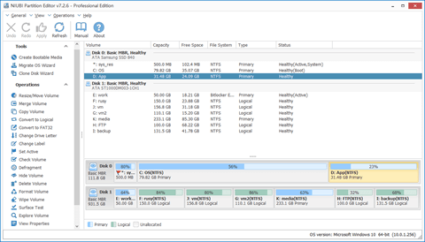 NIUBI Partition Editor Pro / Technician 9.6.3 download the new version for ios