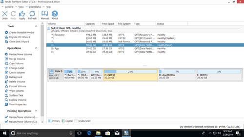 Resize partition C