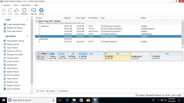 Free Tool To Merge Unallocated Space In Windows 10/8/7