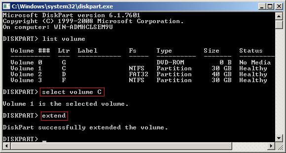 extend partition windows 8