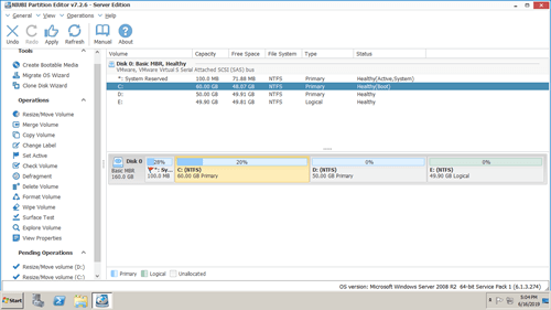 Move unallocated space