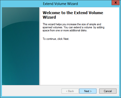 cannot shrink volume windows server 2012 r2