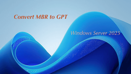 Convert MBR to GPT