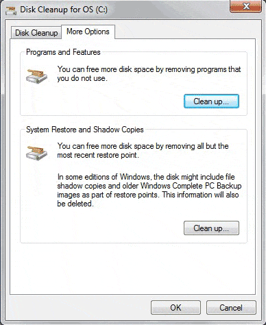 windows server 2008 clean disk