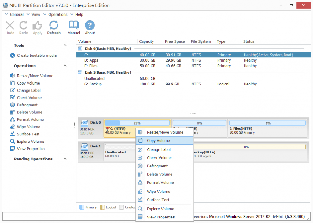 NIUBI Partition Editor Pro / Technician 9.8.0 for windows download free