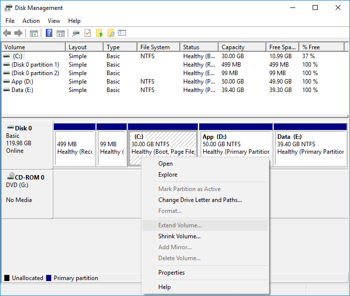 Solve Extend C Drive Greyed Out in Windows Server and PC.